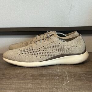 Cole Haan Grand Troy Wingtip Oxford Men’s Dress Shoes Size 12 Beige